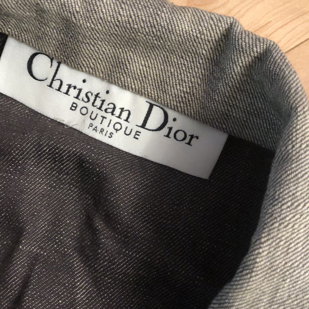 Christian Dior Boutique Paris Grey Denim Jacket Size Small - Picture 9 of 13